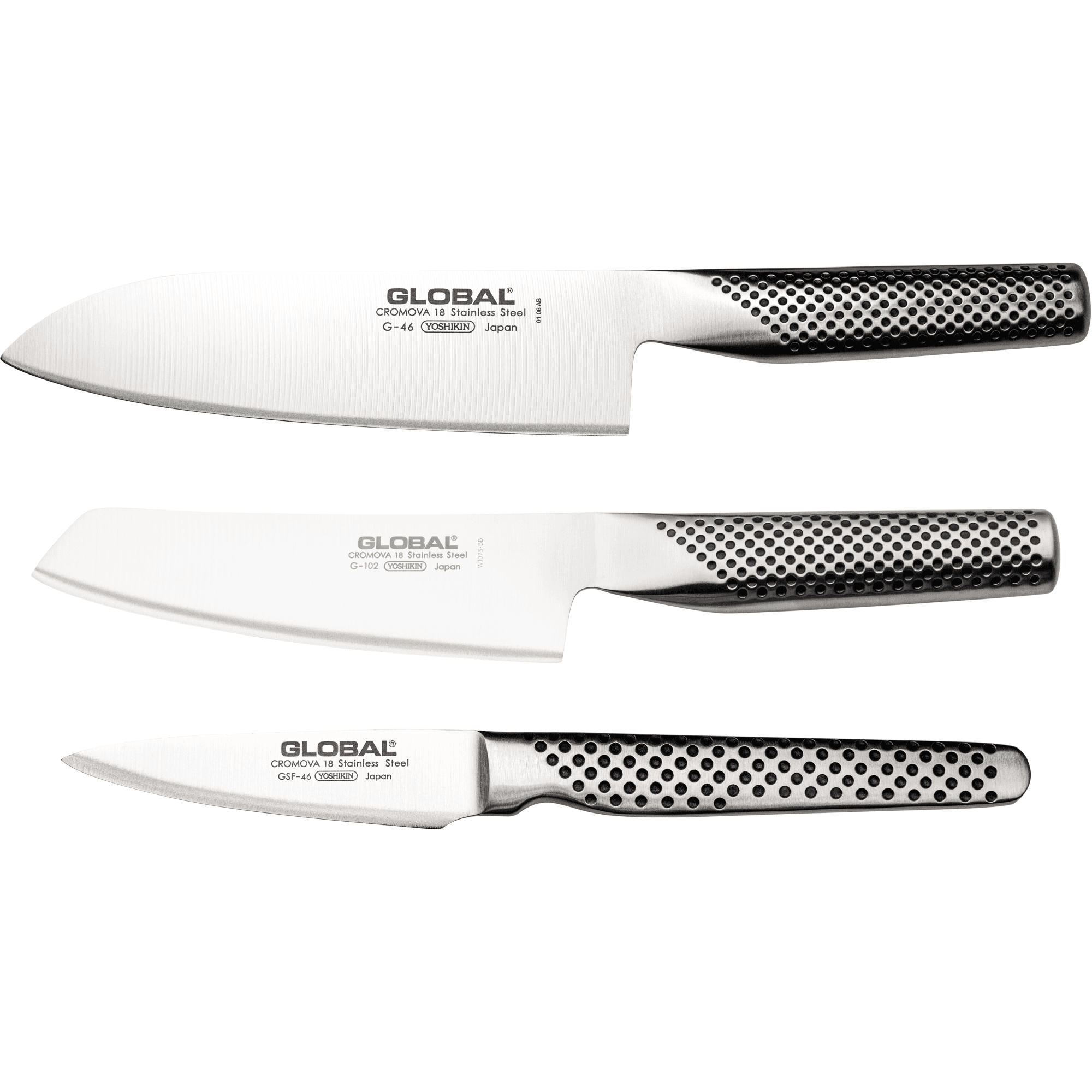 プノメーケスケラス　DD−786 Earth-Tsuchi 3 Piece Knife Set from GLOBAL Knives UK
