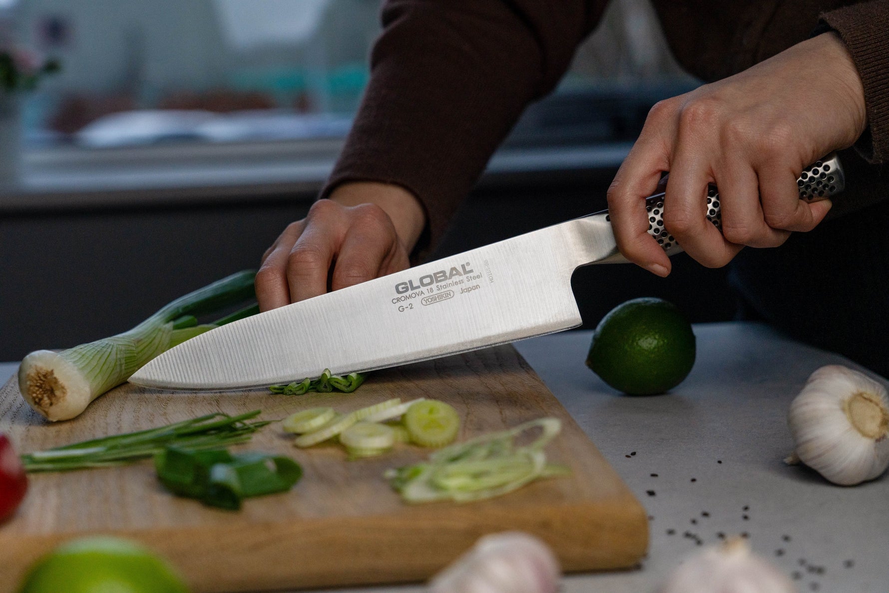 How To Cut Spring Onions Using the Bias Cut: Professional Chef Presentation at Home