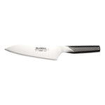 Knife with a black handle on a white background, featuring the Global brand.