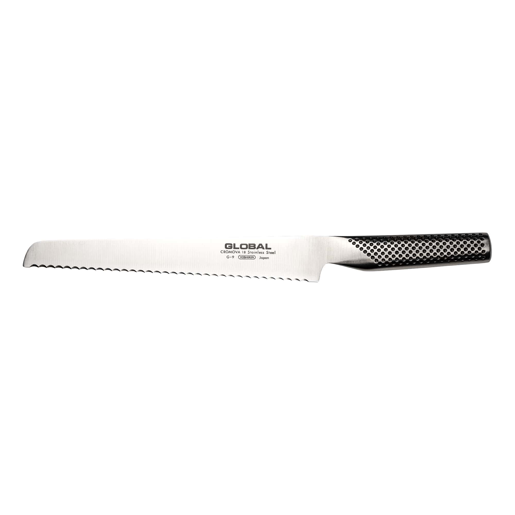 G-9 Bread Knife 22cm - Japanese Serrated Kitchen Knife from GLOBAL