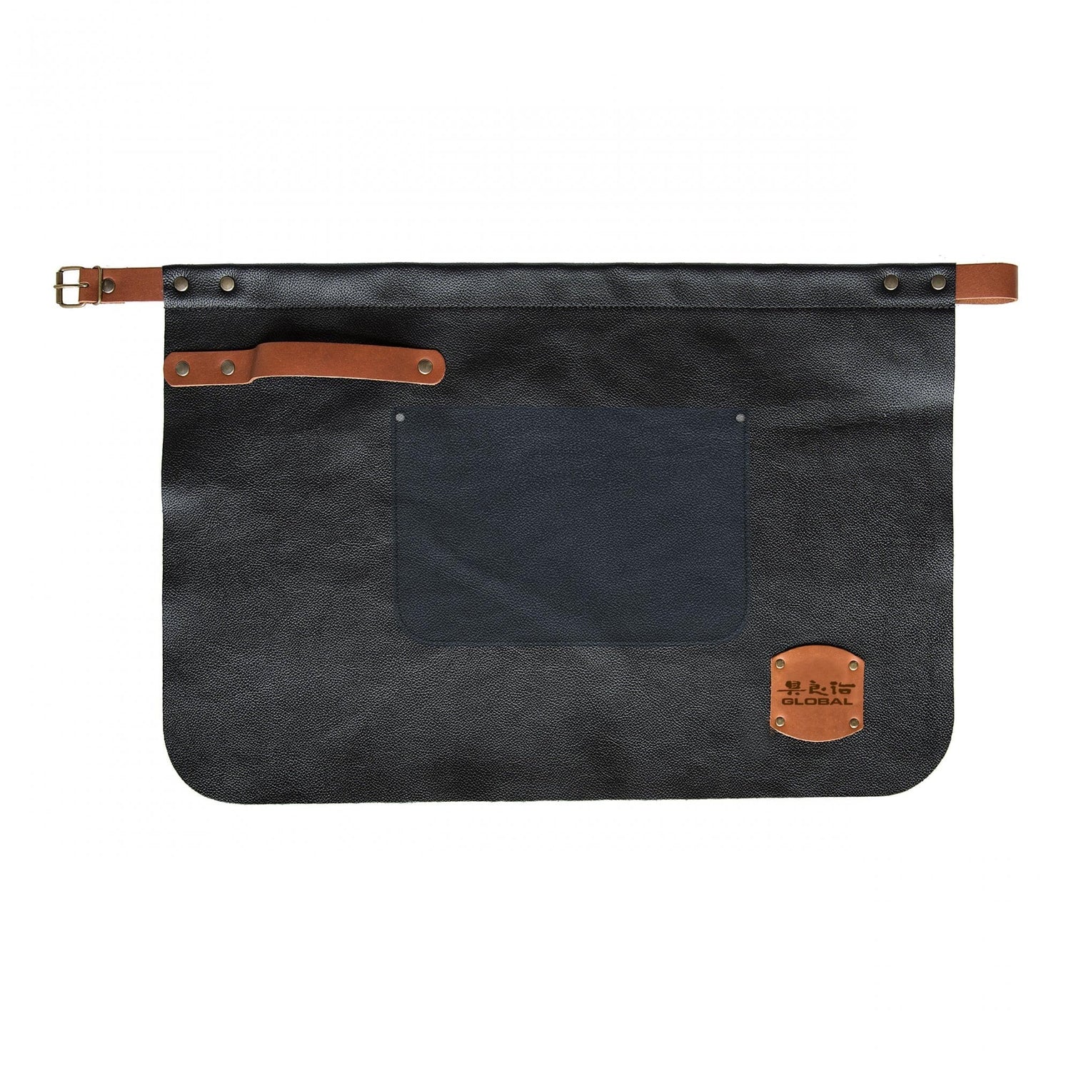Deluxe Leather Waist Apron - Black