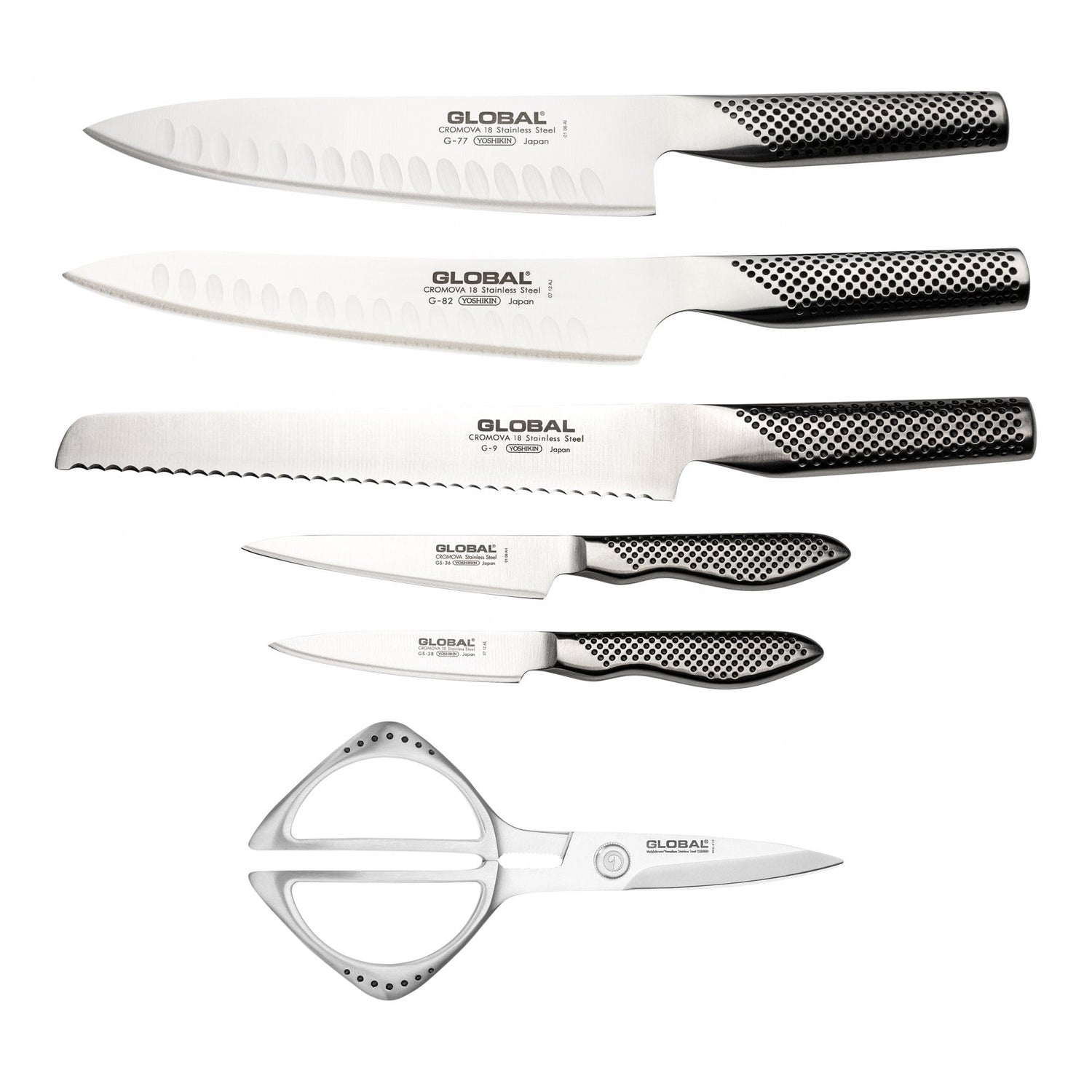 Global Classic Engine Block 7pce Knife Block Set