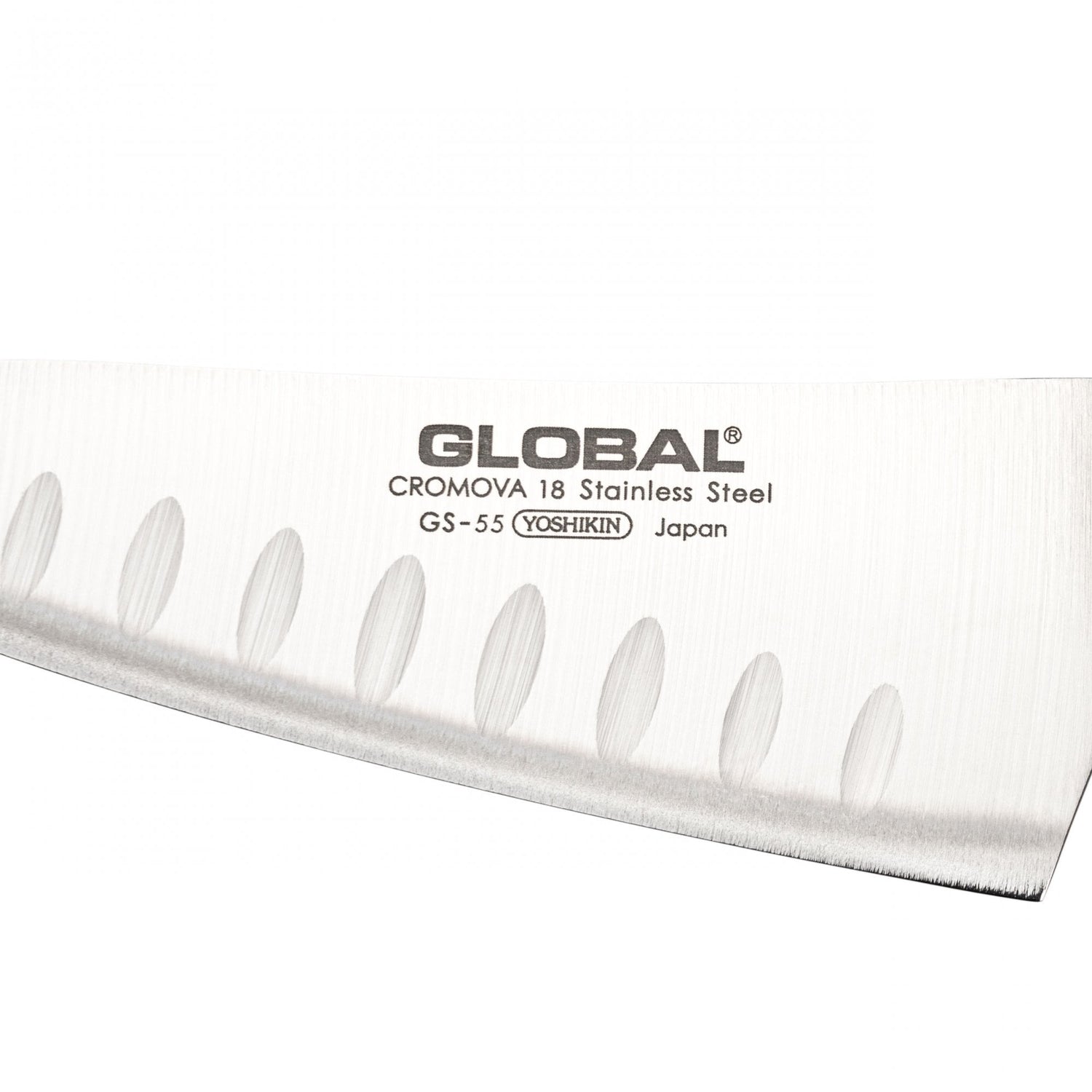 GS-55 Oriental Santoku Knife Fluted 12cm Blade