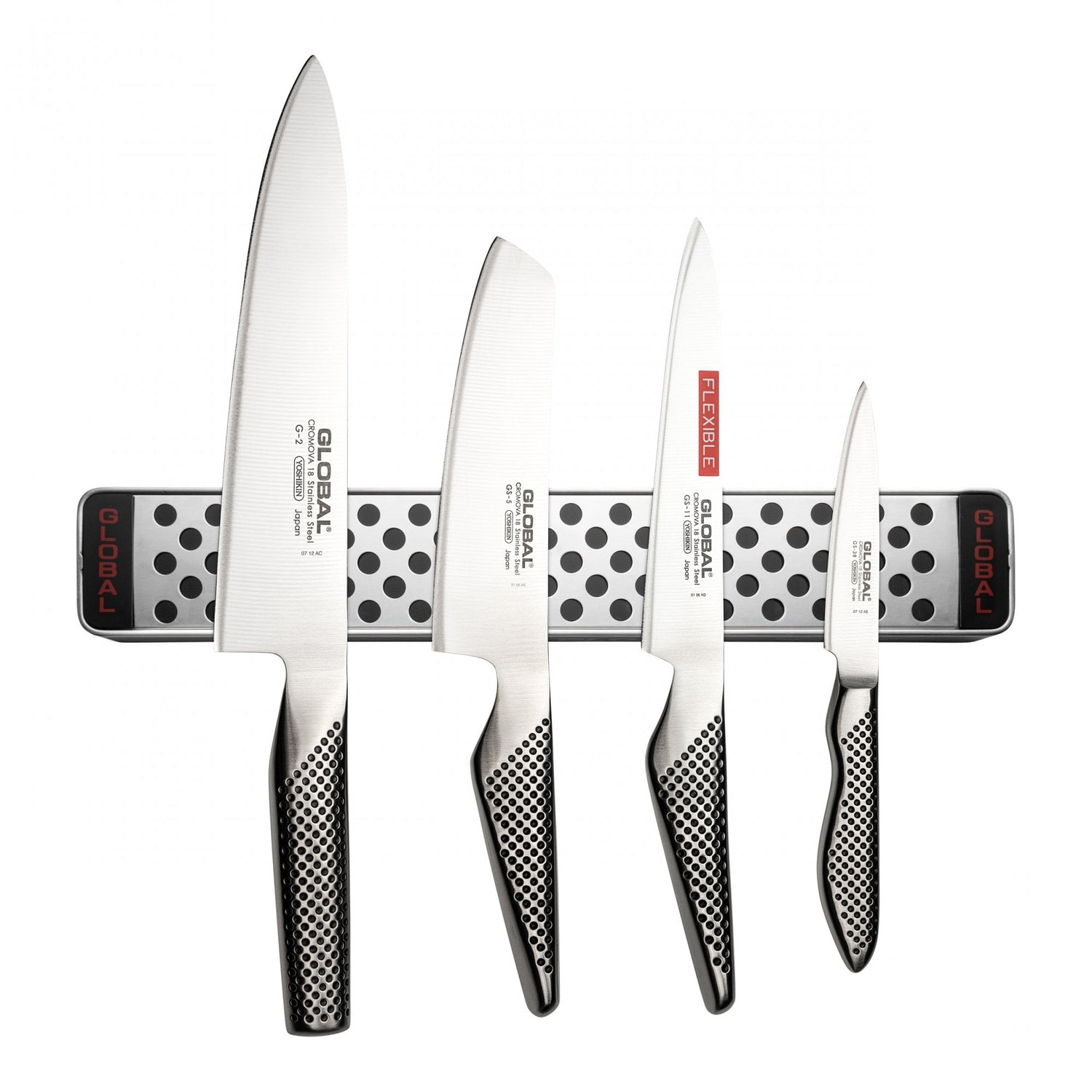 5 Piece Knife Set with Magnetic Rack