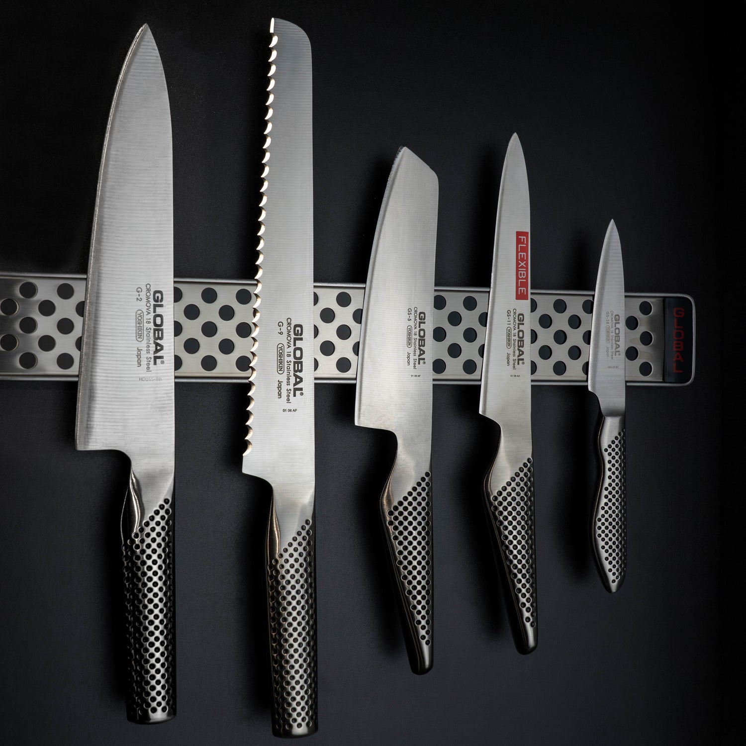 6 Piece Knife Set with Magnetic Rack